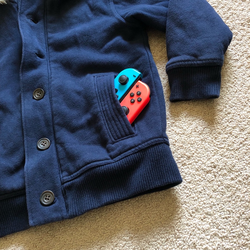 *GIFTED* Gap Sherpa-Lined 🐑 Cardigan Hoodie - Picture 2 of 5